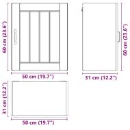 Кухненски стенен шкаф Lucca, дъб артизан, инженерно дърво