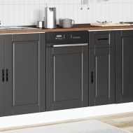 Панел за съдомиялна машина, Porto, черен, инженерно дърво