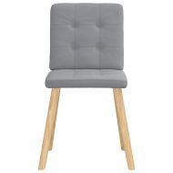 Трапезни столове, 4 бр, светлосиви, текстил
