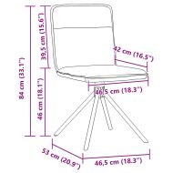 Трапезни столове, 6 бр, черни, текстил