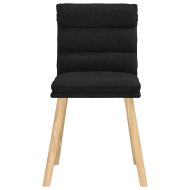 Трапезни столове, 6 бр, черни, текстил