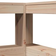 Табла за книги с L-образна, 80 см, масивно дърво бор