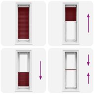 Плисирана щора Бордо червено 40x150 cm Ширина на плата 39,4 cm