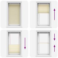 Плисирана щора Cream 70x100 cm Ширина на плата 69,4 cm