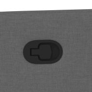 Изправящ масажен реклайнер стол,тъмносив, текстил