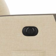 Електрически стол реклайнер , кремав, текстил