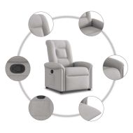Recliner Chair Cloud Grey Fabric