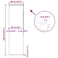 Ролетна щора за душ с касета 60x240 см Ширина на плата 56 см