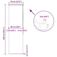 Ролетна щора за душ с касета 70x240 см Ширина на плата 66 см