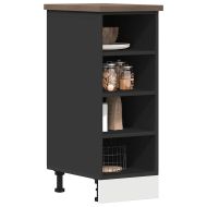 Долен шкаф "Рига", черен, 30x44,5x81,5 см, инженерно дърво