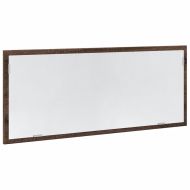 LED огледало за баня, кафяв дъб, 100x8,5x37 см, инженерно дърво