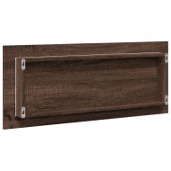 LED огледало за баня, кафяв дъб, 100x8,5x37 см, инженерно дърво