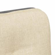 Въртящ се офис стол, кремав, текстил