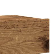 Комплект шкаф за телевизор от 2части LED осветление Старо дърво