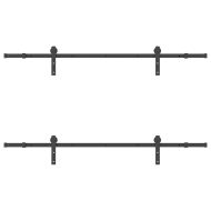 Комплект механизъм за плъзгаща врата, 200 см, стомана, черен