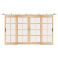 Механизъм за плъзгаща врата 200 см неръждаема стомана сребрист