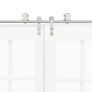 Механизъм за плъзгаща врата 200 см неръждаема стомана сребрист