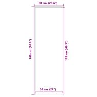 Изтривалка, синя, 60x180 см