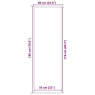 Изтривалка, сива, 60x180 см