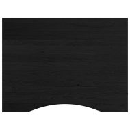 Работна маса тъмнокафява Дъб от масивна дървесина