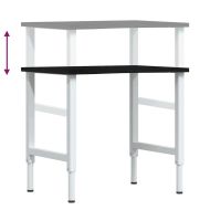 Работна маса тъмнокафява Дъб от масивна дървесина