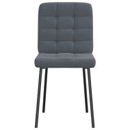 Трапезни столове, 6 бр, тъмносиви, кадифе