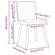 Трапезни столове, 4 бр, таупе, текстил