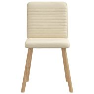 Трапезни столове, 6 бр, кремави, плат