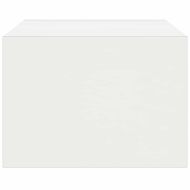 ТВ шкаф с LED осветление, бял, 75x35,5x25 см