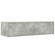 ТВ шкаф с LED осветление, бетонно сив, 100X35,5x25 см