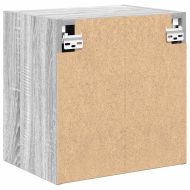 гараж стена шкафове, 2 бр, сив сонома, инженерно дърво