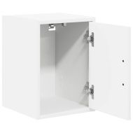 гараж стена шкафове, 2 бр, бели, инженерно дърво