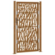 Градинска порта 100x175 см, издръжлива стомана, дизайн с трасета