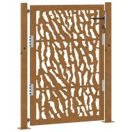 Градинска порта 100x125 см, издръжлива стомана, дизайн с трасета