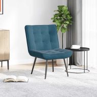 Релаксиращ стол син 64x74x84 cm кадифе