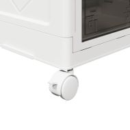 Кутия за съхранение с колела на 3 нива 75 L 64x39,5x110,5 cm