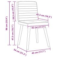 Трапезни столове, 6 бр, дънково сини, текстил