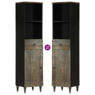 Шкаф за баня 38x33x160 см масивно мангово дърво