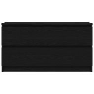 ТВ шкаф черен 100x35x54 cm Изработена дървесина