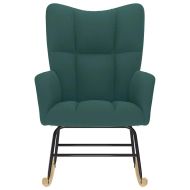 Люлеещ се стол, тъмнозелен, текстил