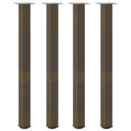 Крака за бар маса, 4 бр., естествена стомана, 110-112 см, стомана