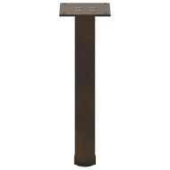 Крака за масичка за кафе, 4 бр., естествена стомана, 42-44 см, стомана