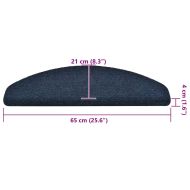 Изтривалки за стълби, самозалепващи се, 30 бр., 65x21x4 см, тъмносини, полукръгли, големи