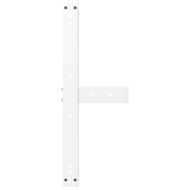 Крака за масичка за кафе, Т-образни, 2 бр., бели, 60x25x(30-31) см, стомана