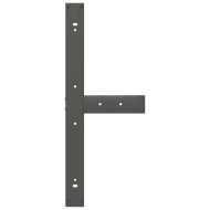 Крака за трапезна маса, Т-образни, 2 бр., антрацит, 90x35x(72-73) см, стомана