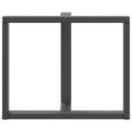 Крака за трапезна маса, Т-образни, 2 бр., антрацит, 100x35x(72-73) см, стомана