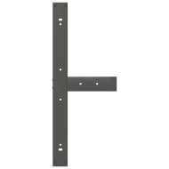 Крака за трапезна маса, Т-образни, 2 бр., антрацит, 100x35x(72-73) см, стомана