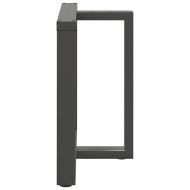 Крака за трапезна маса, Т-образни, 2 бр., антрацит, 70x35x(72-73) см, стомана