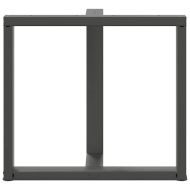 Крака за трапезна маса, Т-образни, 2 бр., антрацит, 70x35x(72-73) см, стомана