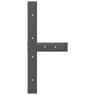 Крака за трапезна маса, Т-образни, 2 бр., антрацит, 70x35x(72-73) см, стомана